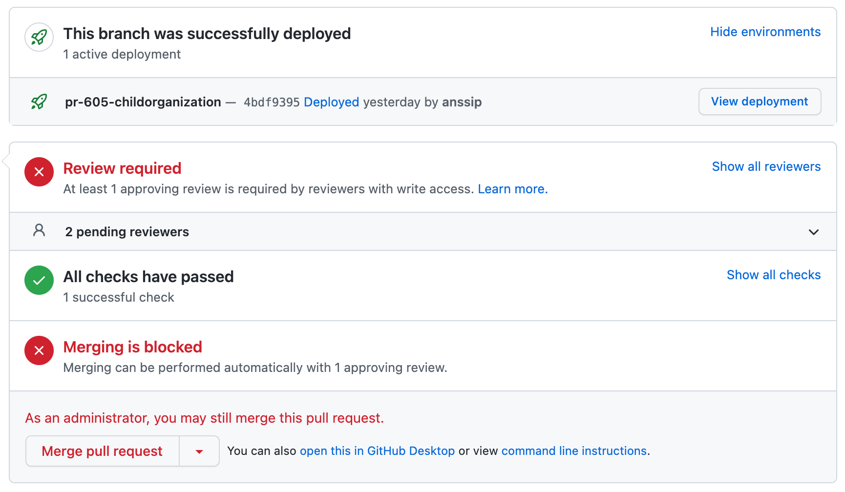 PR in Github 